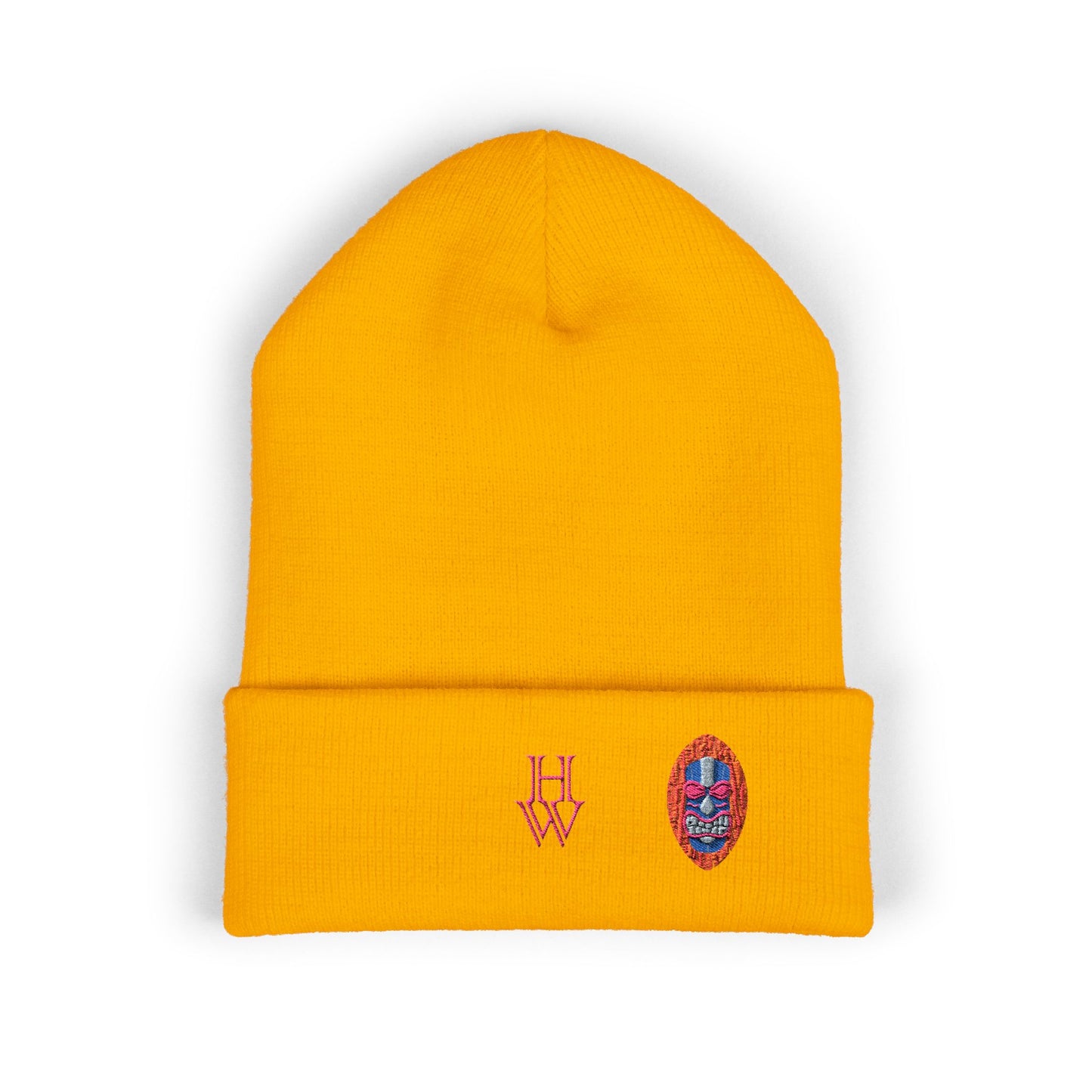 HW Embroidered Cuffed Beanie - Highlighter Wednesday