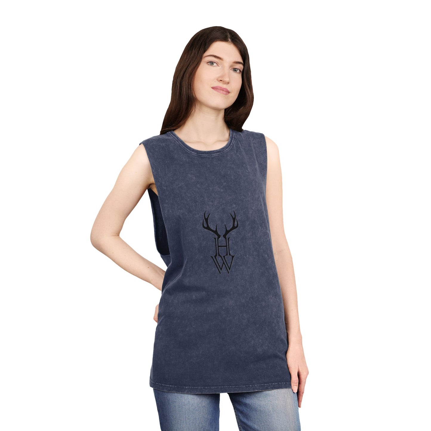 HW Antler Stonewash Tank - Highlighter Wednesday