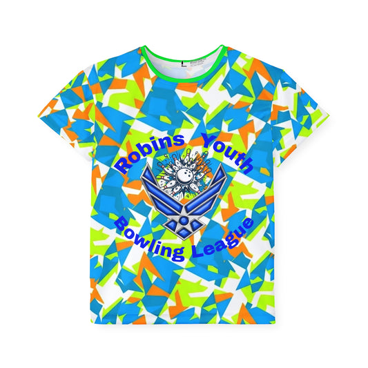 Robins Youth Bowling League Kids Jersey - Highlighter colors