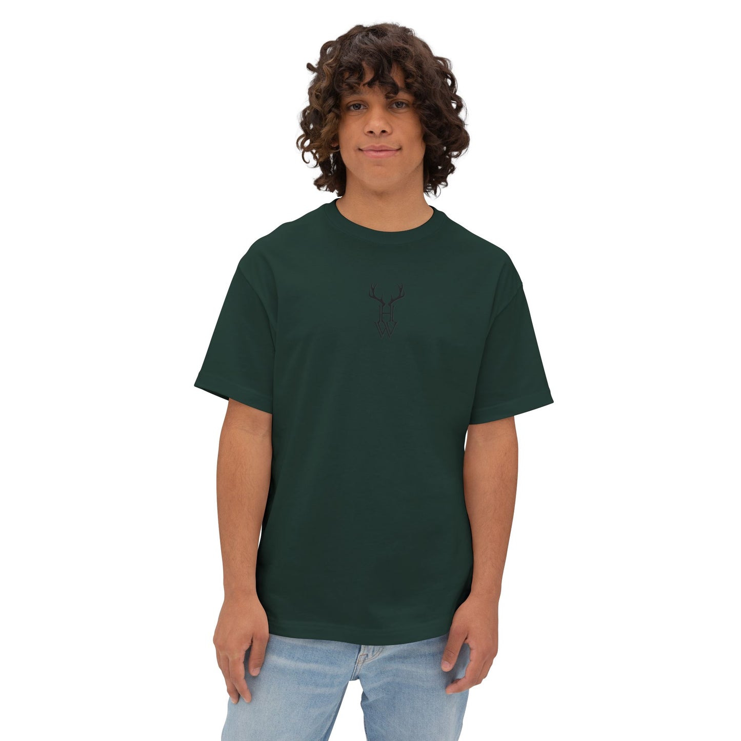 HW Antler Oversized Tee - Highlighter Wednesday
