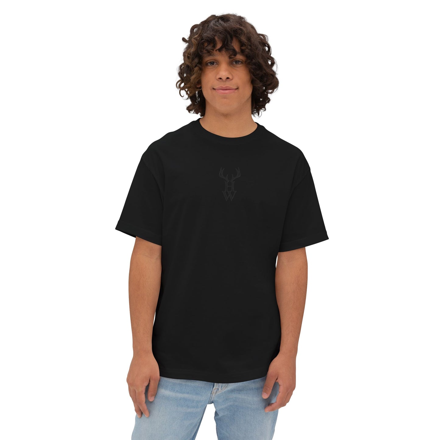 HW Antler Oversized Tee - Highlighter Wednesday
