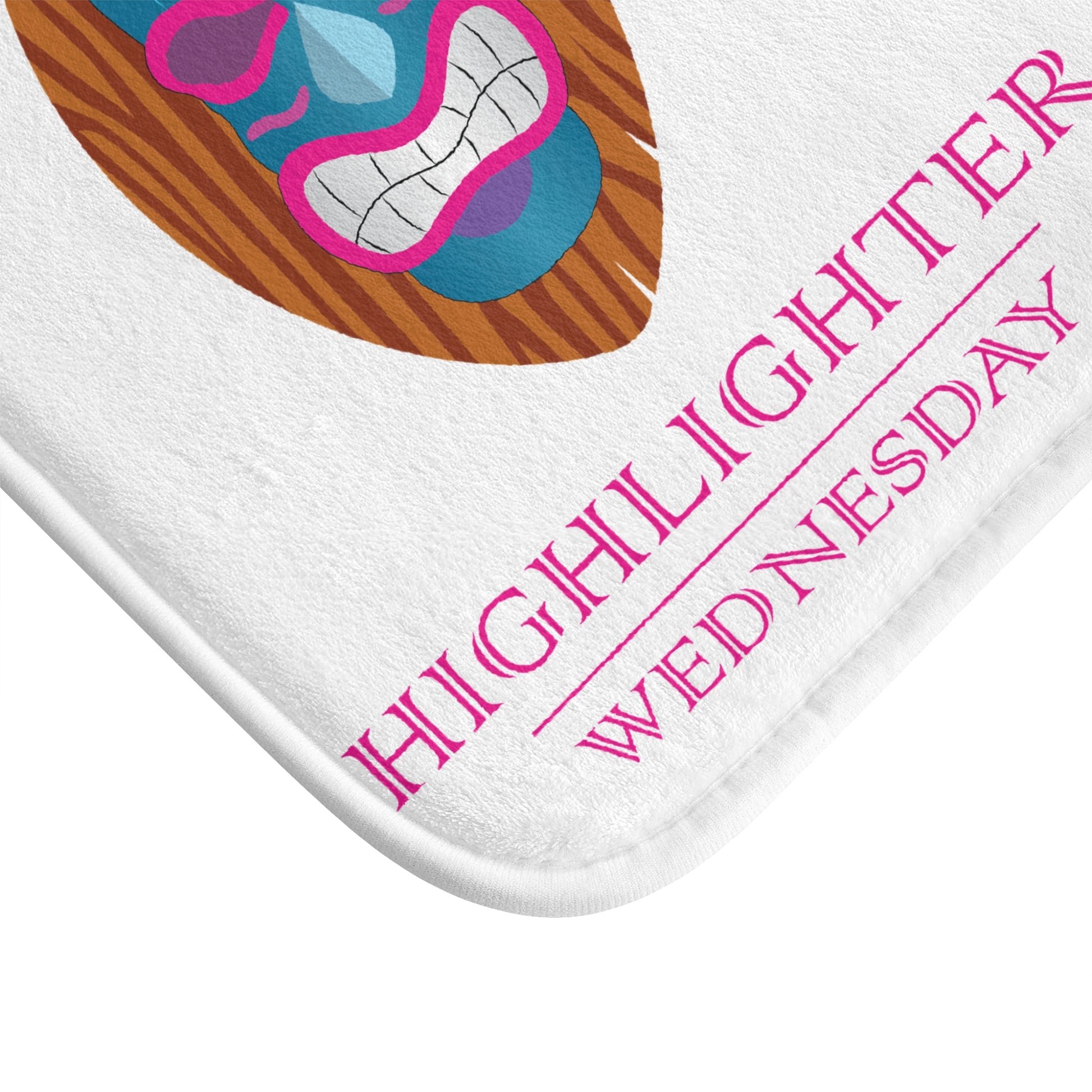 HW Luxe Memory Foam Bath Mat - Highlighter Wednesday