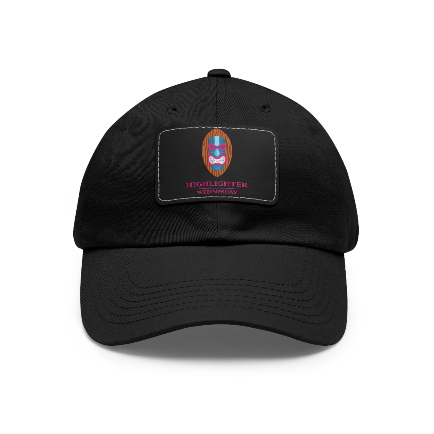 HW Personalized Dad Hat with Faux Leather Patch - Highlighter Wednesday