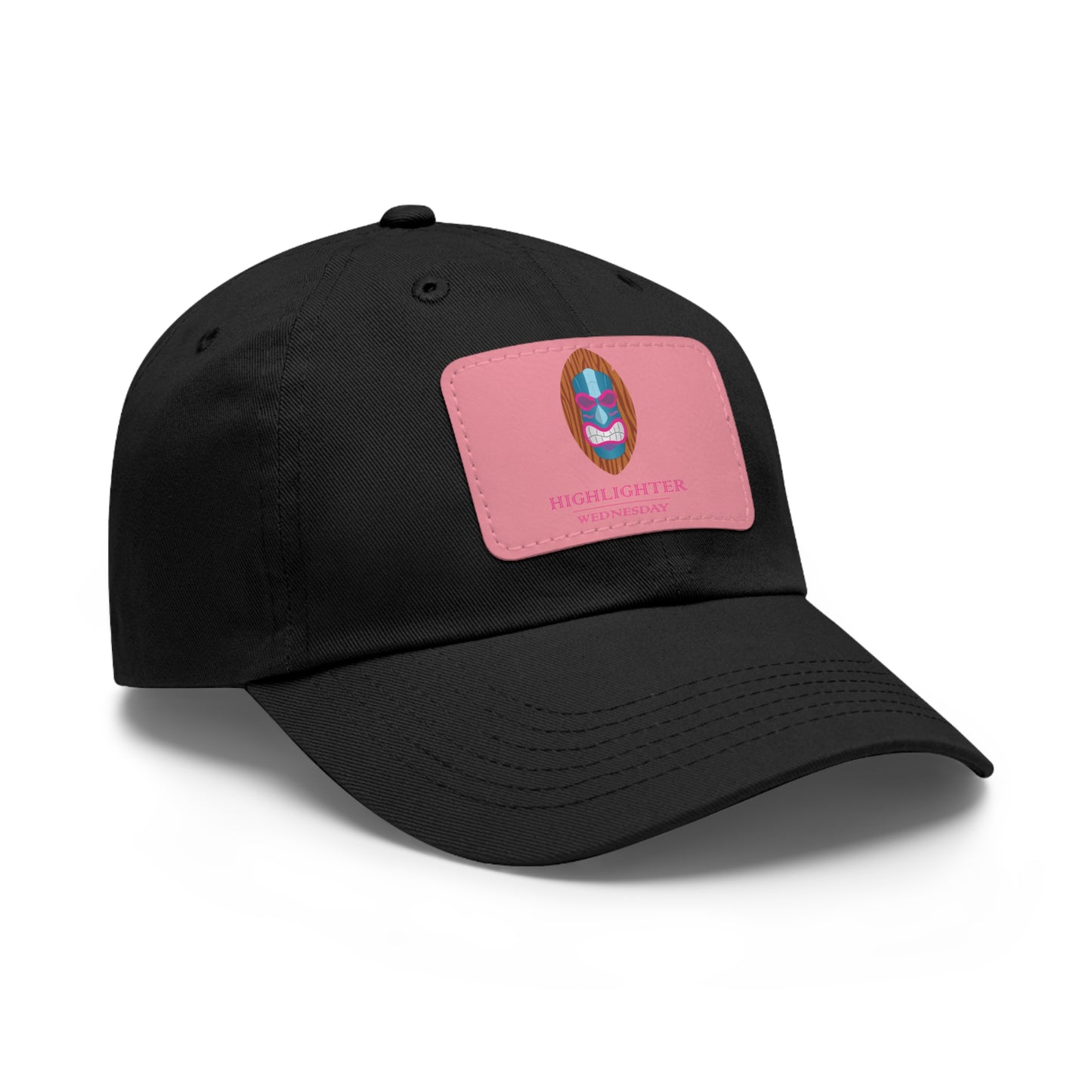 HW Personalized Dad Hat with Faux Leather Patch - Highlighter Wednesday