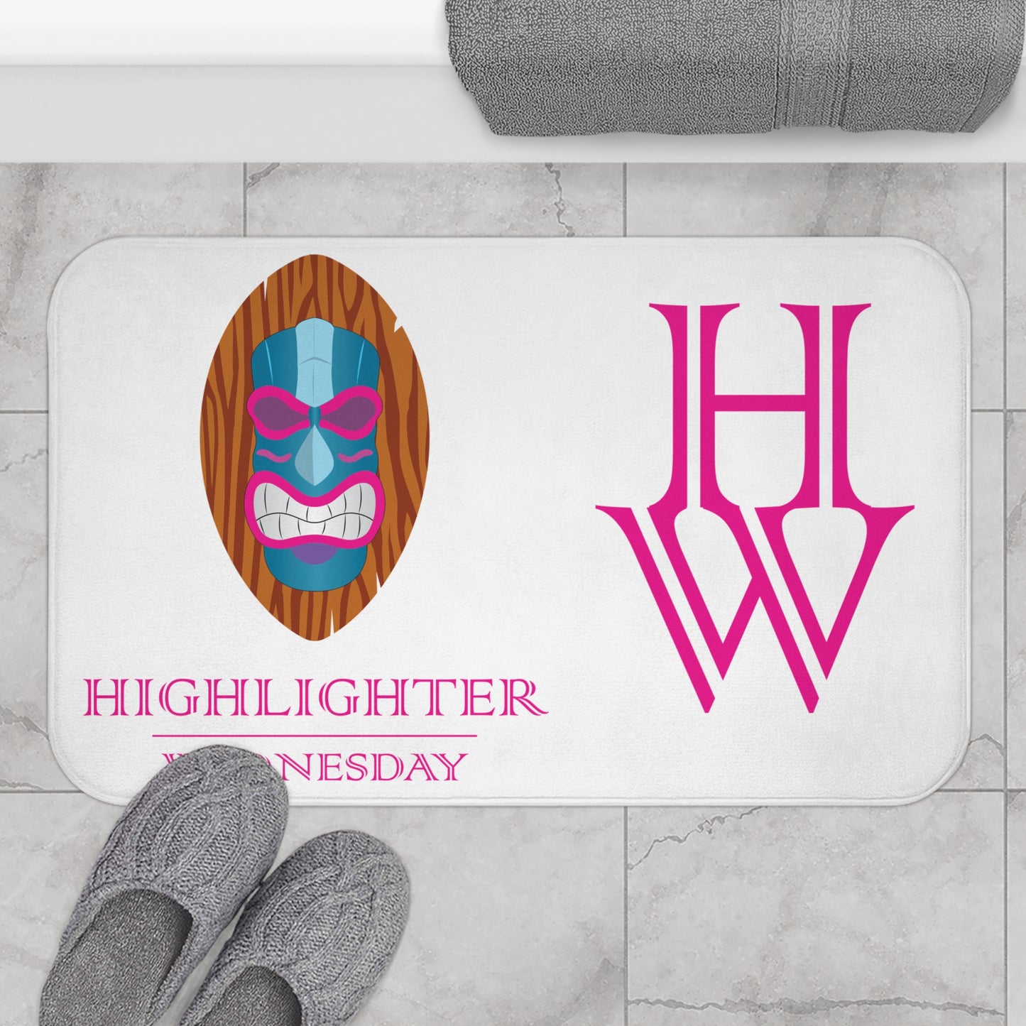 HW Luxe Memory Foam Bath Mat - Highlighter Wednesday