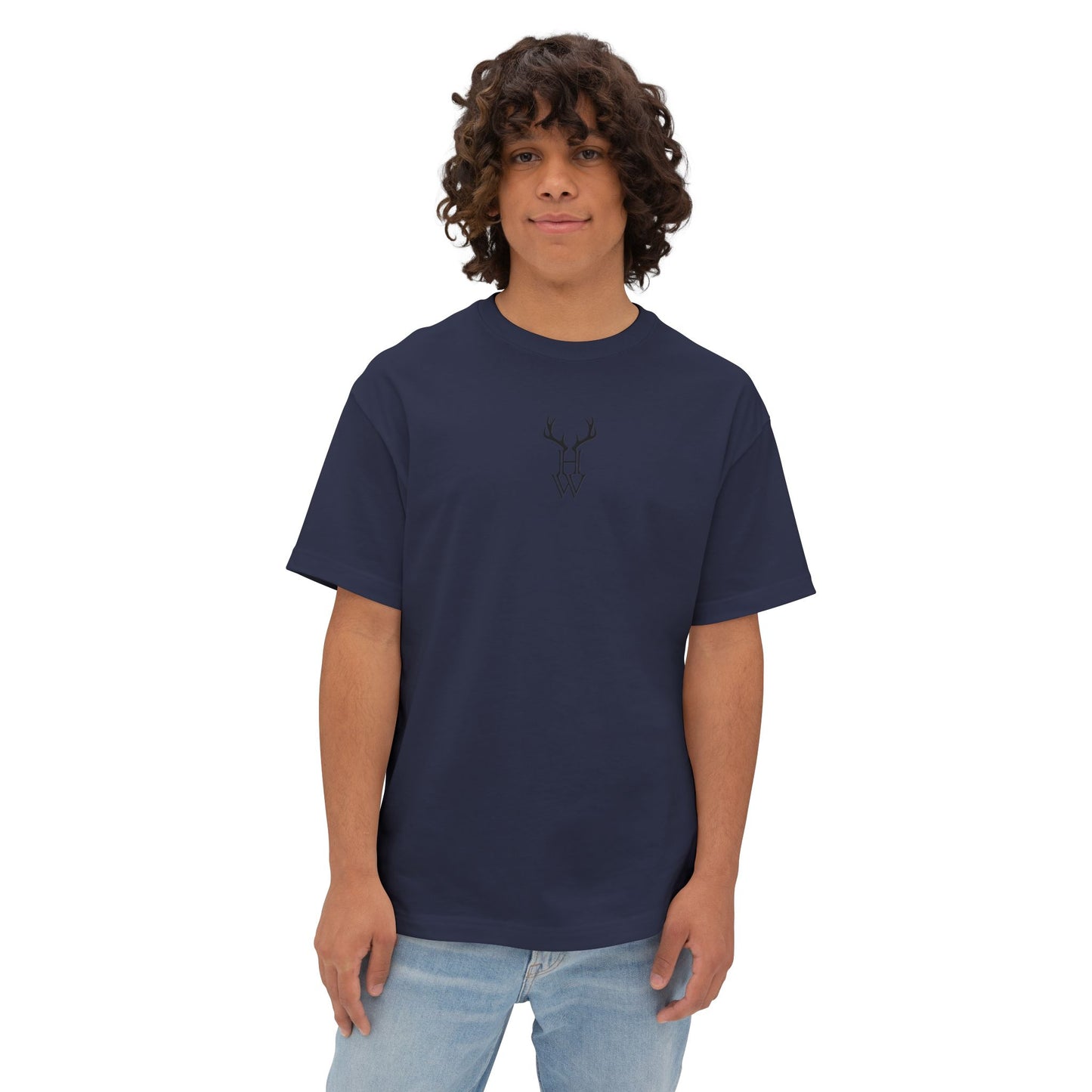 HW Antler Oversized Tee - Highlighter Wednesday