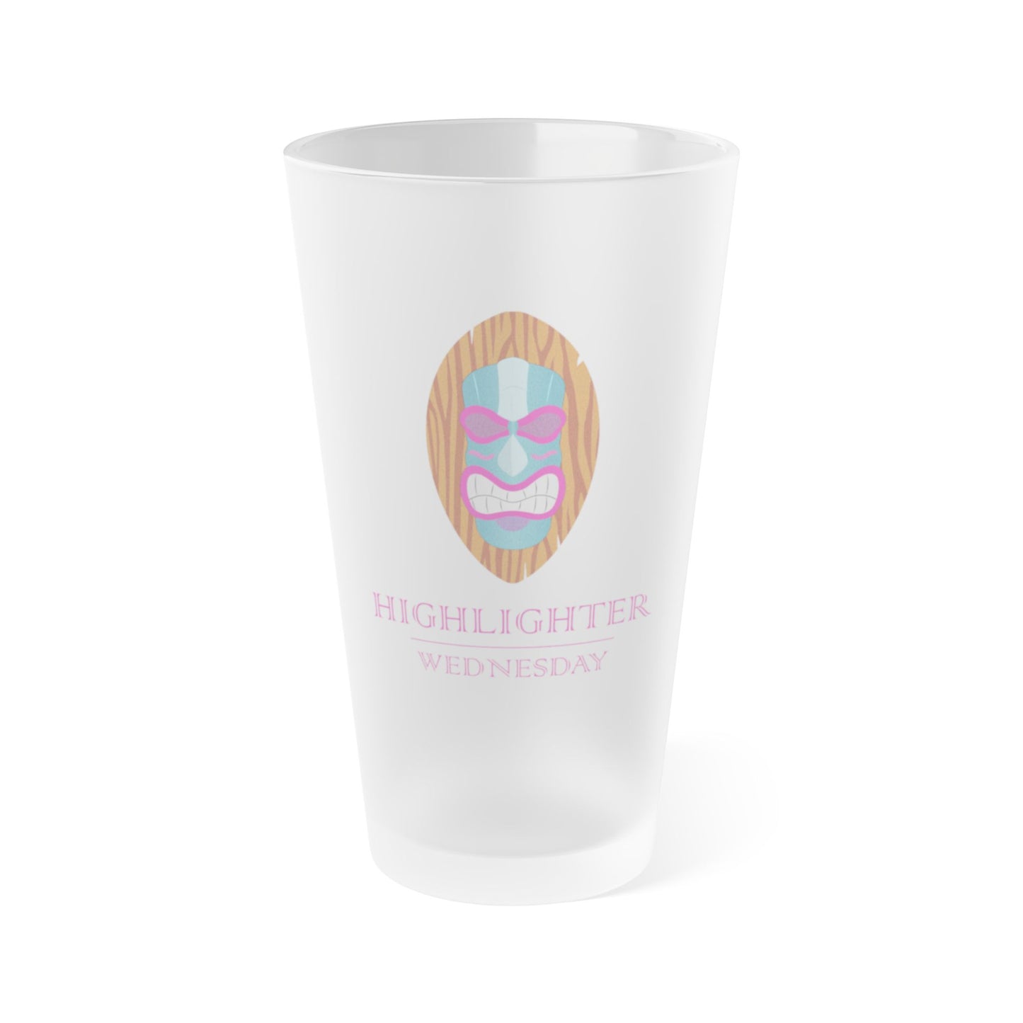 HW Frosted Classic Pint Glass - Highlighter Wednesday