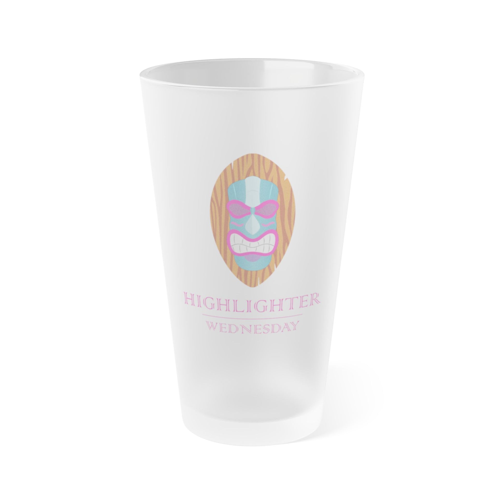 HW Frosted Classic Pint Glass - Highlighter Wednesday