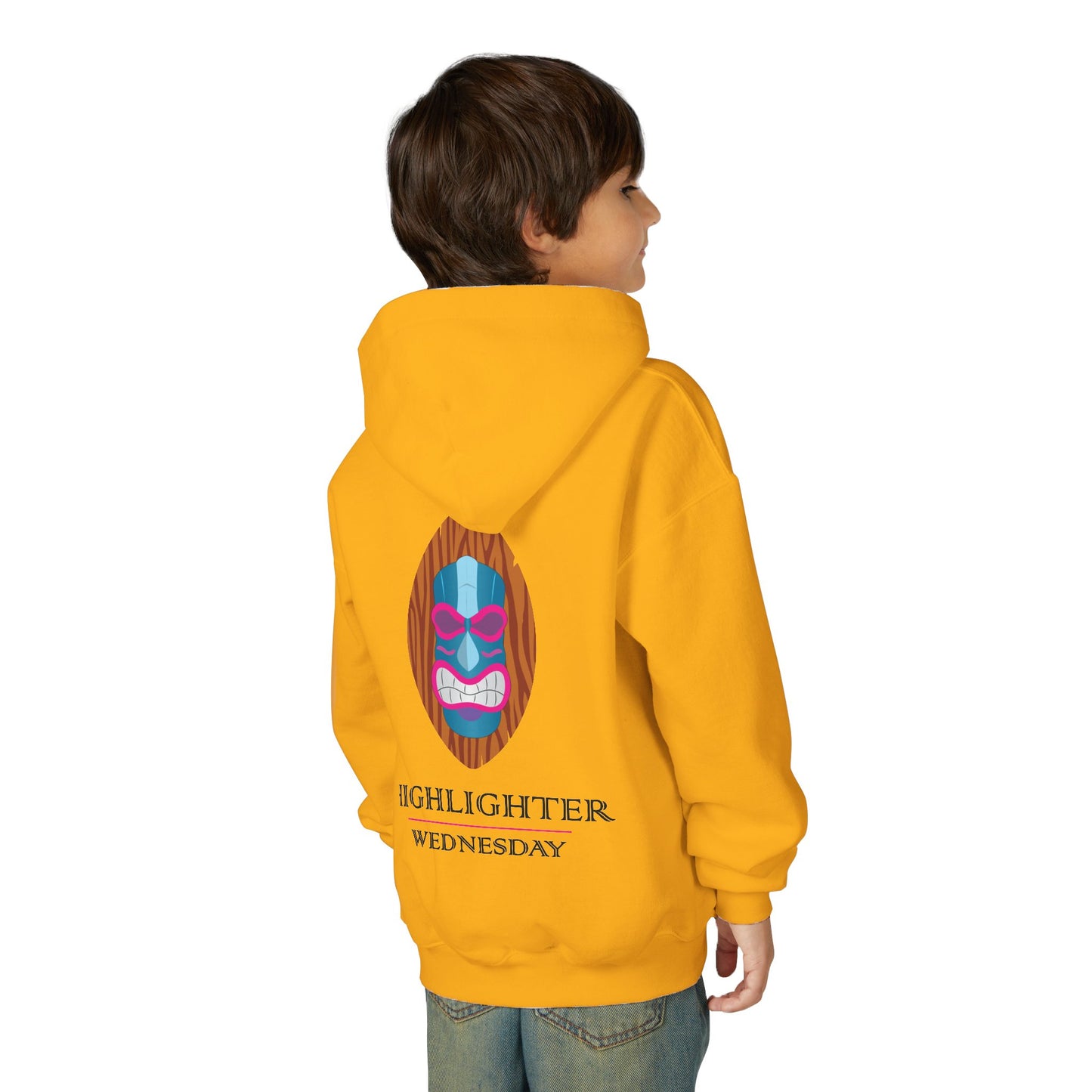 HW Youth Heavy Blend Hooded Sweatshirt - Highlighter Wednesday