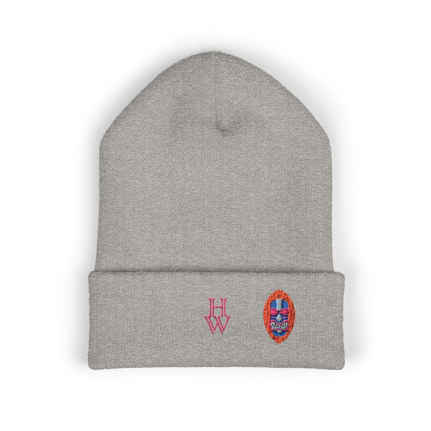 HW Embroidered Cuffed Beanie - Highlighter Wednesday