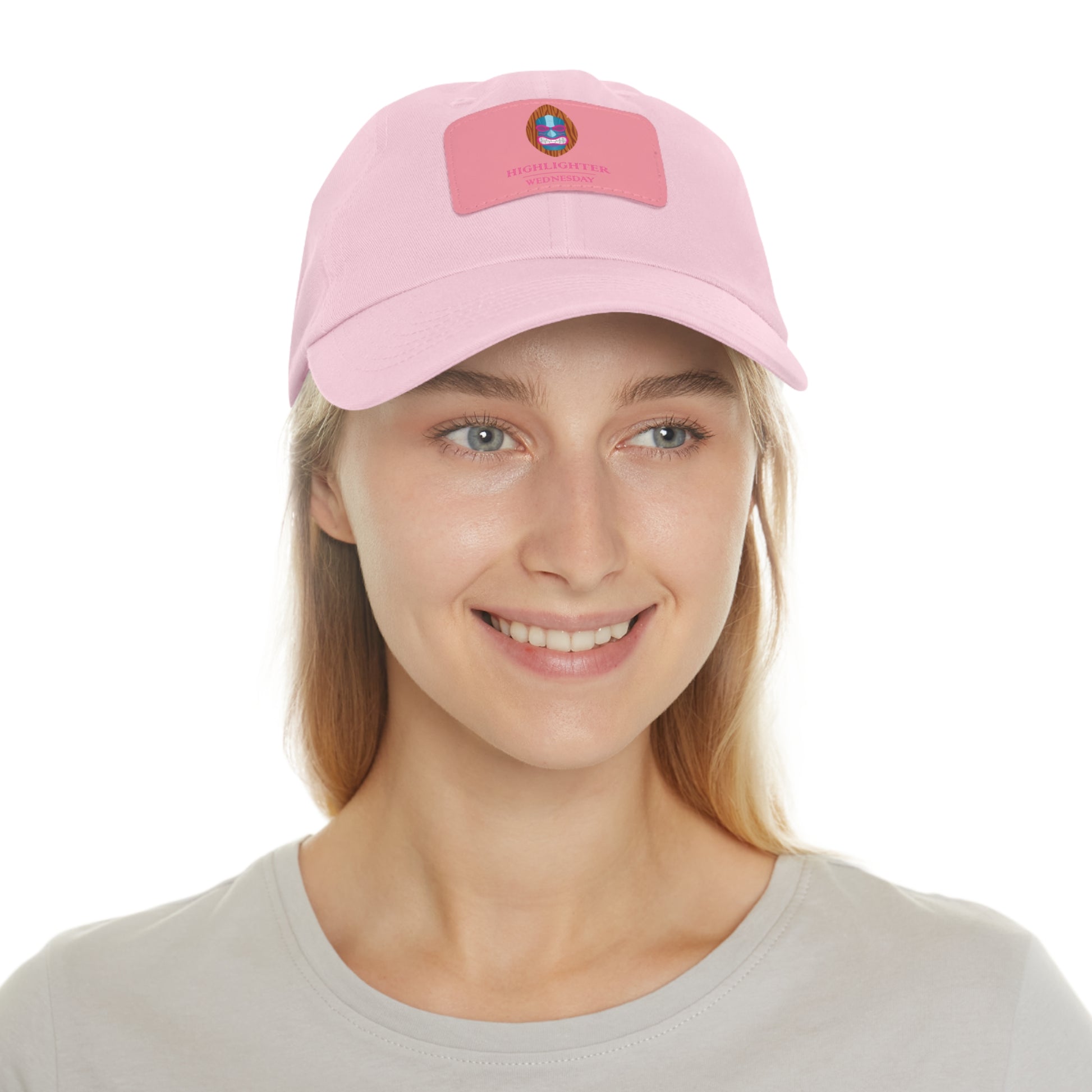 HW Personalized Dad Hat with Faux Leather Patch - Highlighter Wednesday