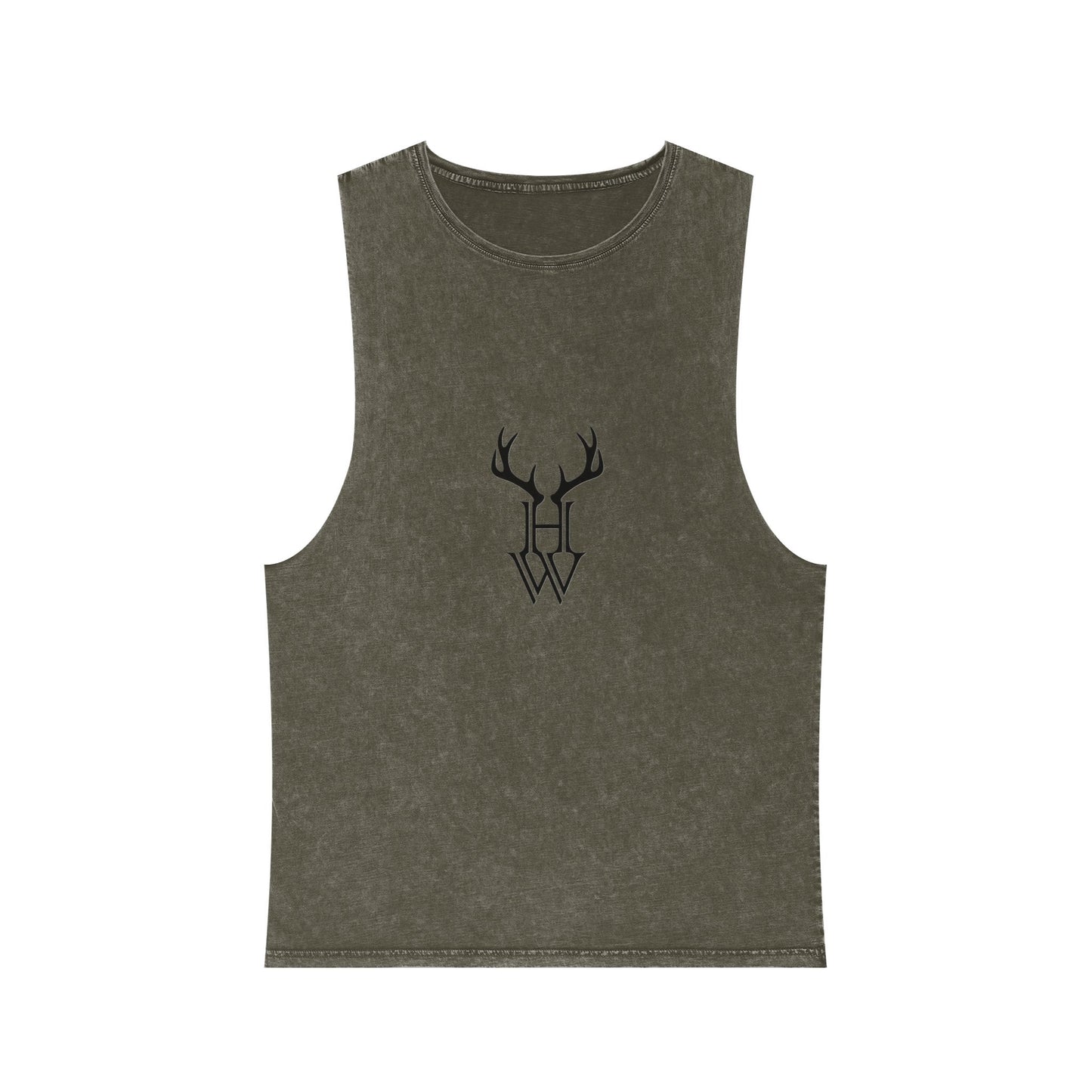 HW Antler Stonewash Tank - Highlighter Wednesday