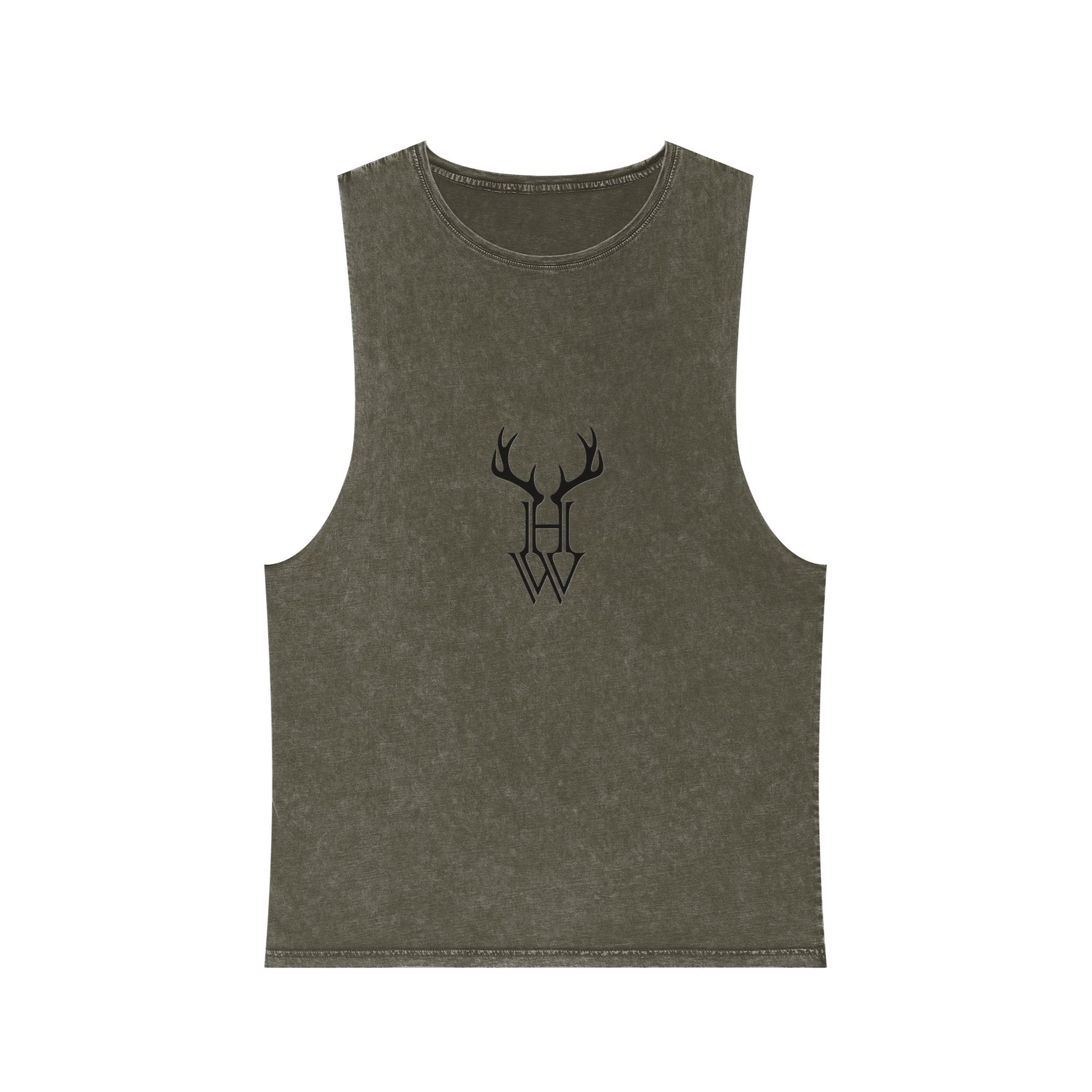 HW Antler Stonewash Tank - Highlighter Wednesday