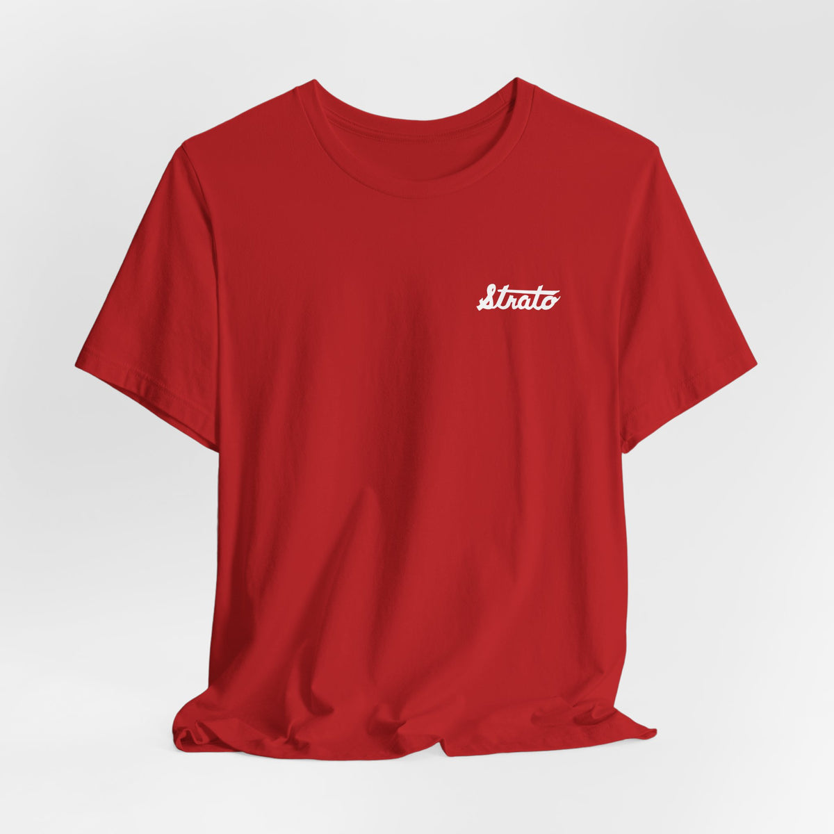 Strato Script Logo - Bella + Canvas 3001 brand
