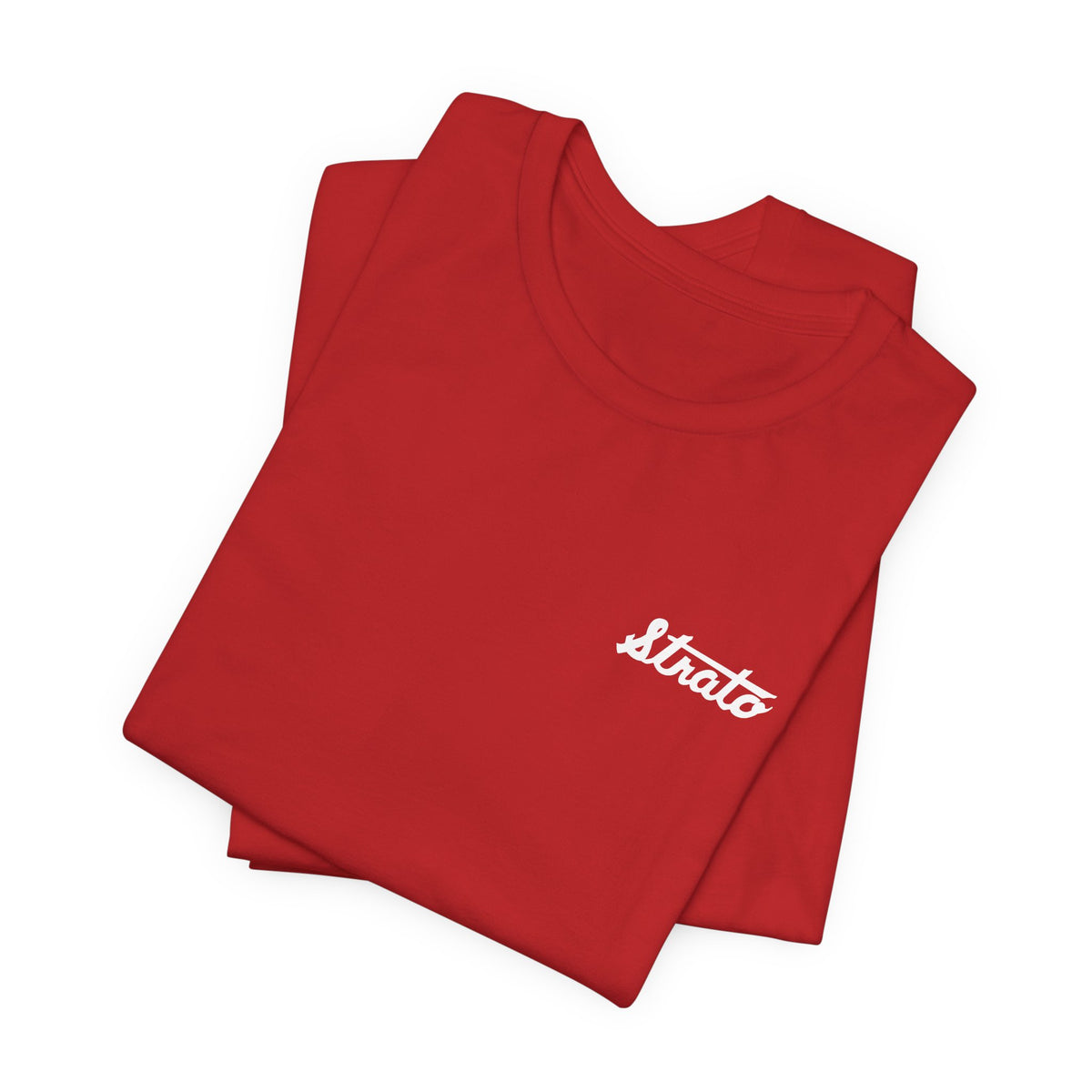 Strato Script Logo - Bella + Canvas 3001 brand