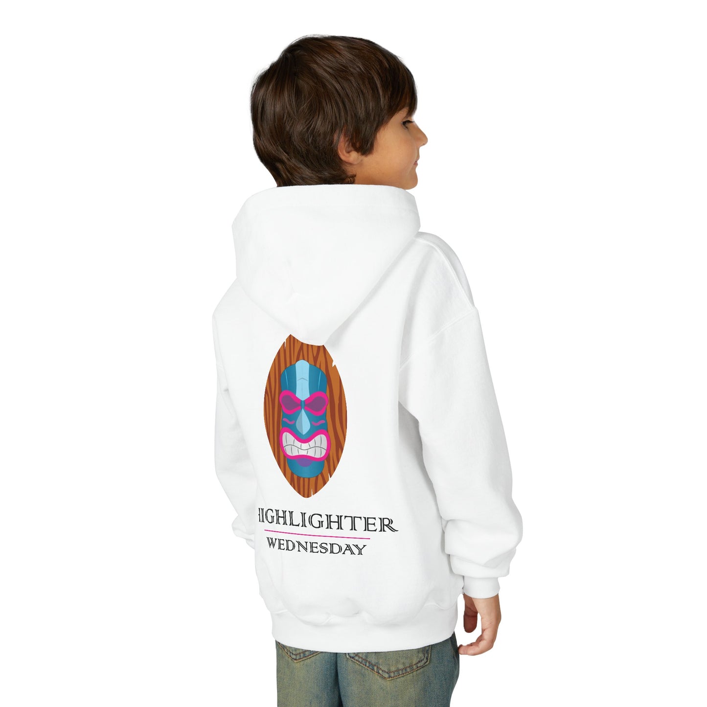 HW Youth Heavy Blend Hooded Sweatshirt - Highlighter Wednesday