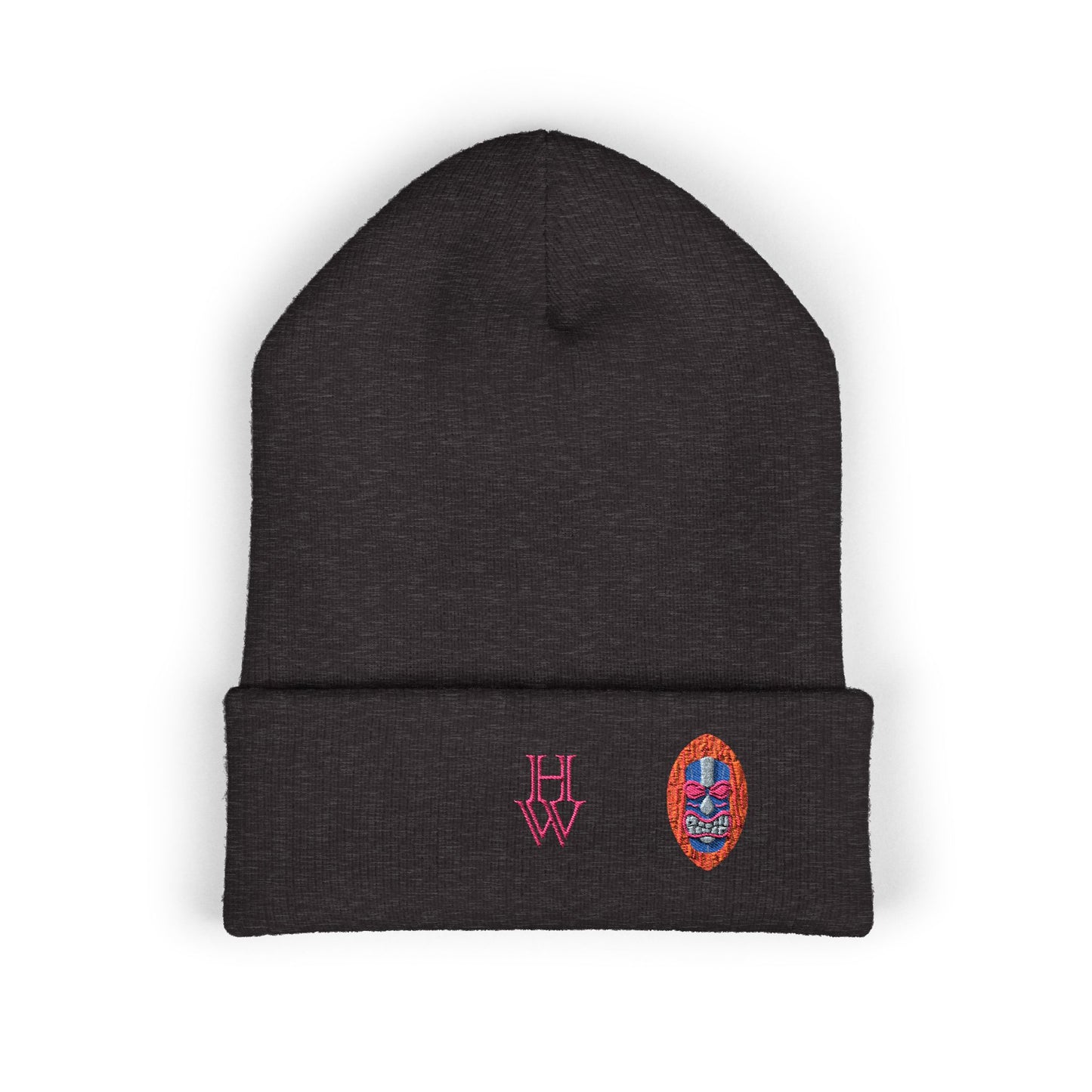 HW Embroidered Cuffed Beanie - Highlighter Wednesday