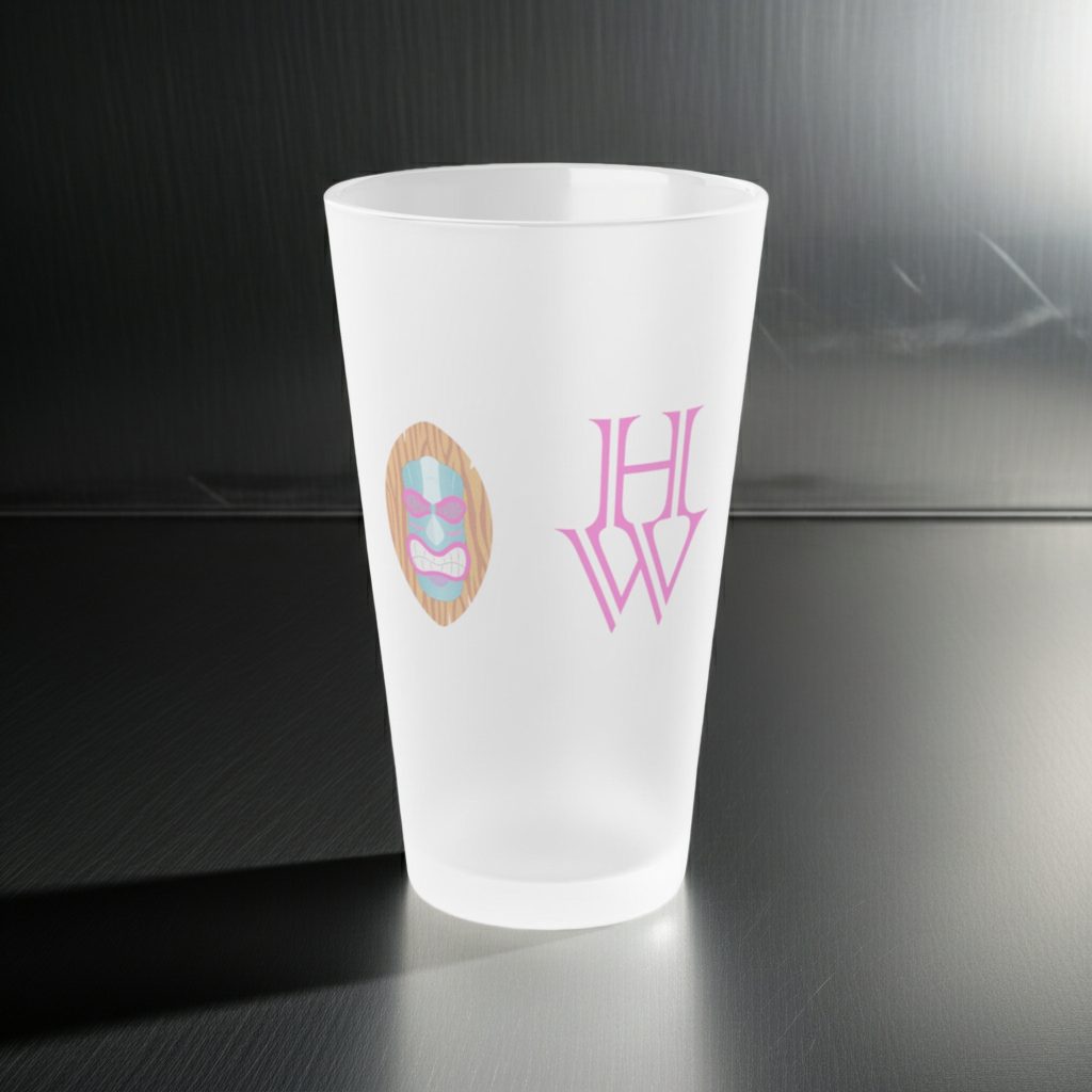 HW 16oz Frosted Pint Glass - Highlighter Wednesday