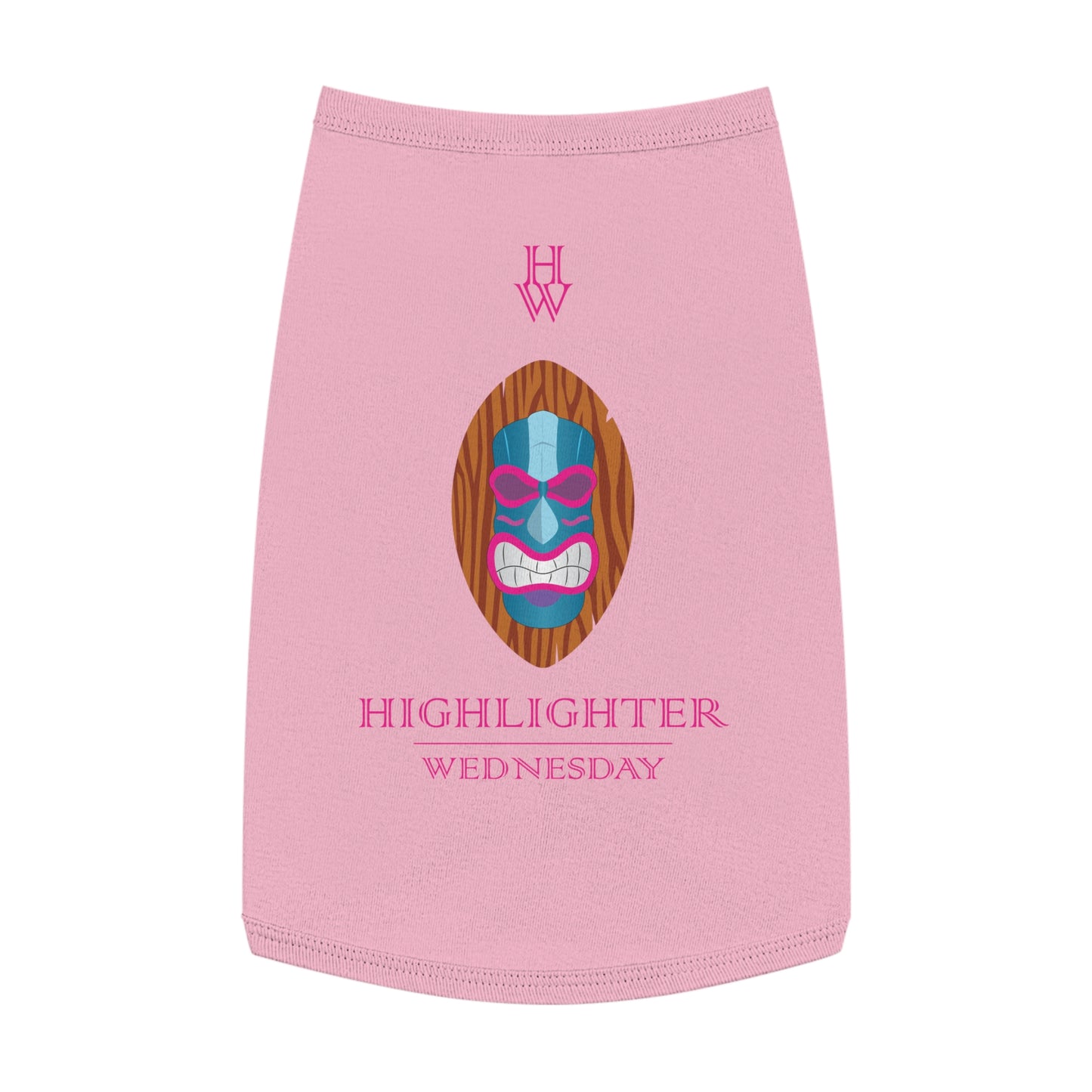 HW Pawfect Cotton Pet Tank - Highlighter Wednesday