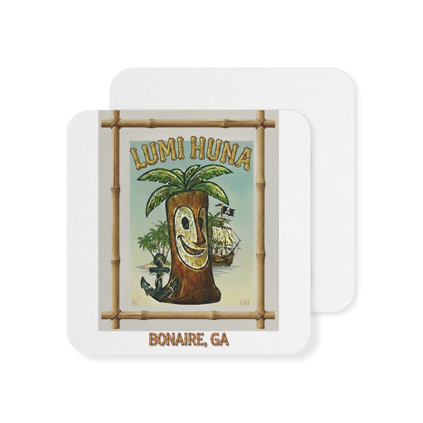 HW Tropical Themed Coasters - Lumi Huna Design (50 pcs) Printify