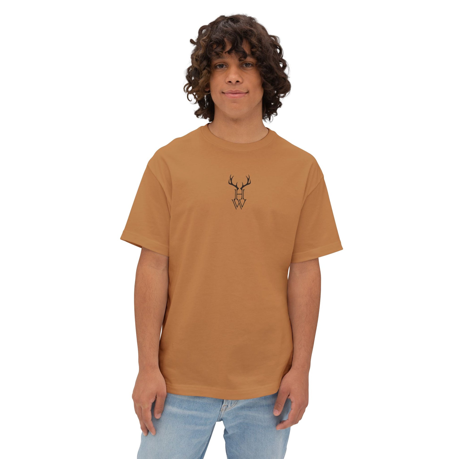 HW Antler Oversized Tee - Highlighter Wednesday