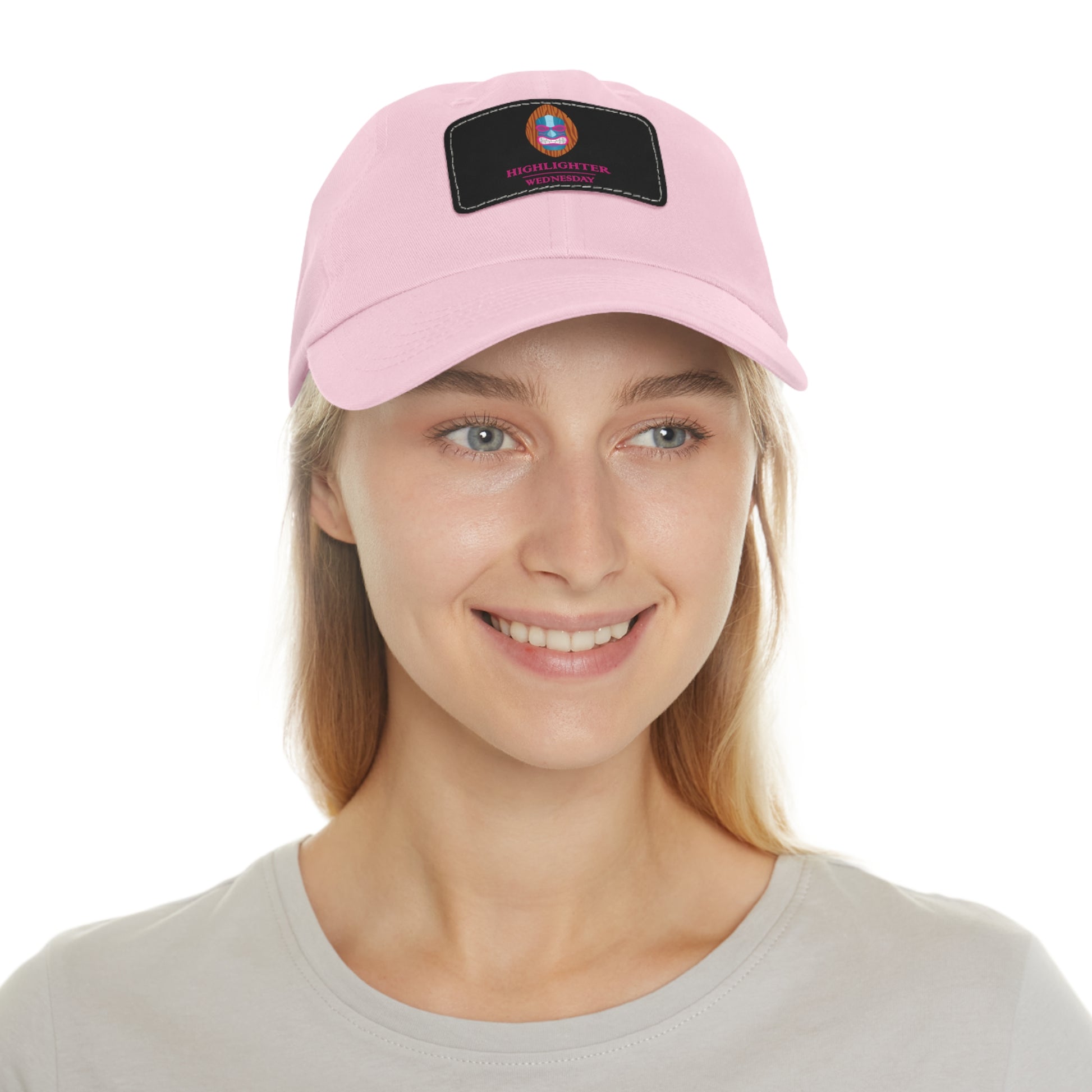 HW Personalized Dad Hat with Faux Leather Patch - Highlighter Wednesday