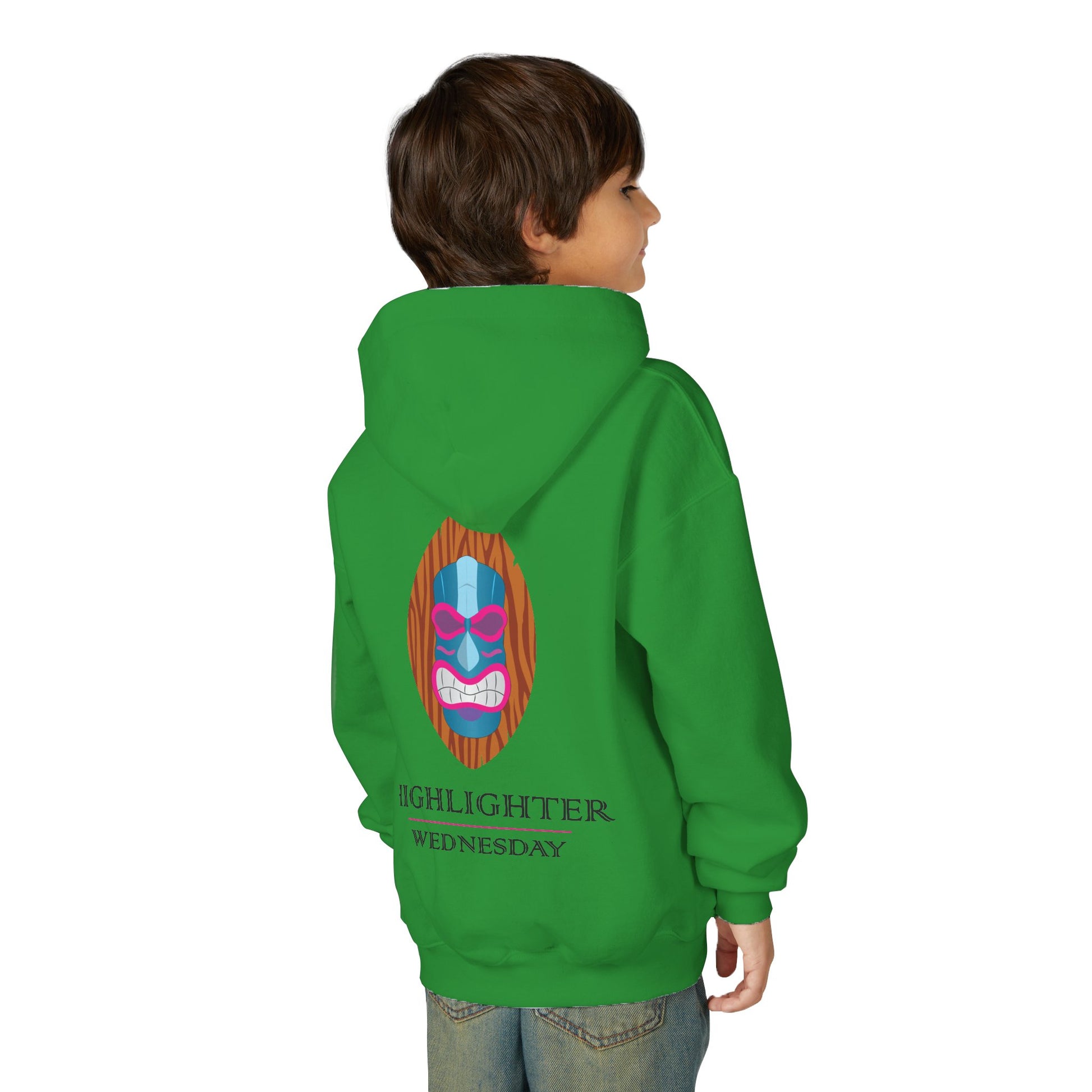 HW Youth Heavy Blend Hooded Sweatshirt - Highlighter Wednesday