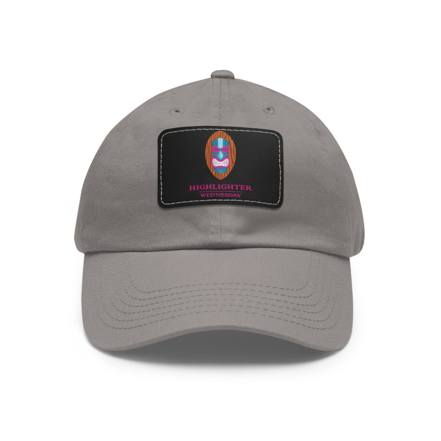 HW Personalized Dad Hat with Faux Leather Patch - Highlighter Wednesday