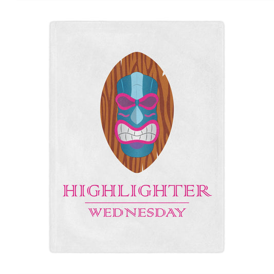 HW CloudSoft Fleece Blanket - Highlighter Wednesday