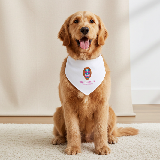 HW Pet Bandana Collar | Cute Pet Accessory - Highlighter Wednesday