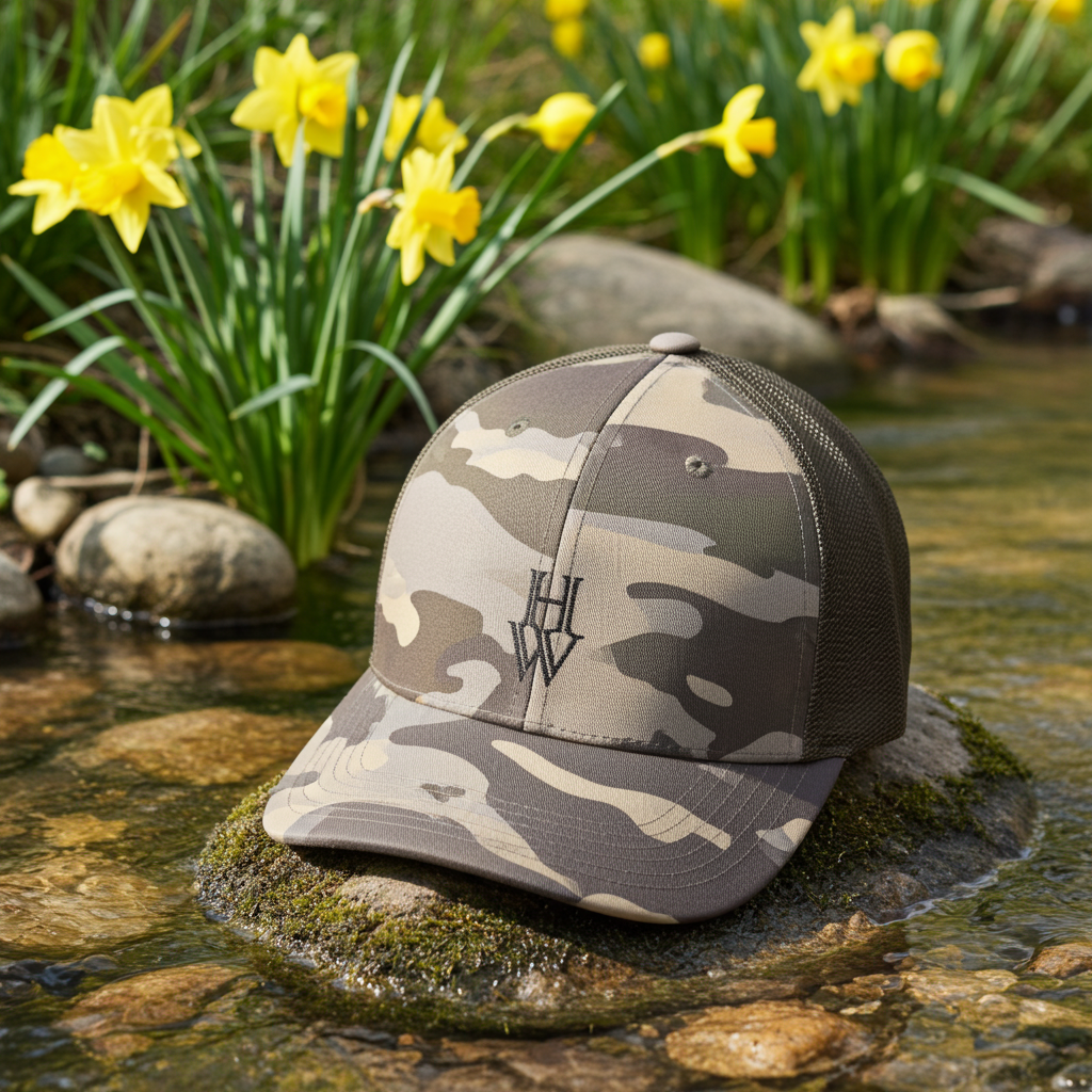 HW Camo Trucker Hat - Highlighter Wednesday