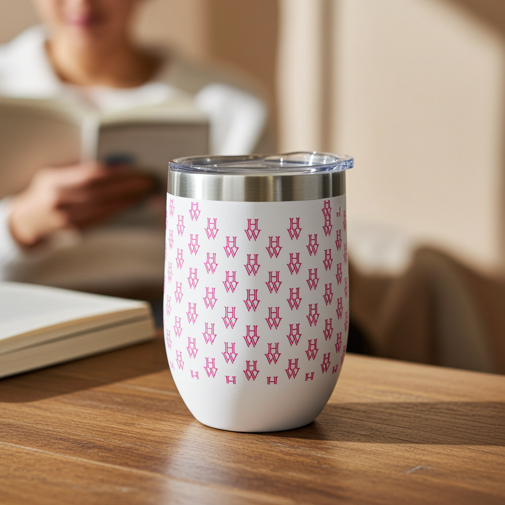 HW 12oz Stainless Steel Wine Tumbler - Highlighter Wednesday