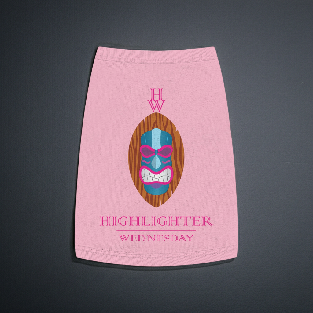 HW Pawfect Cotton Pet Tank - Highlighter Wednesday